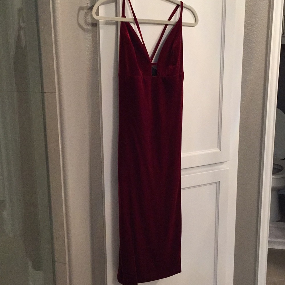 Likely Crimson Red Velvet Dress